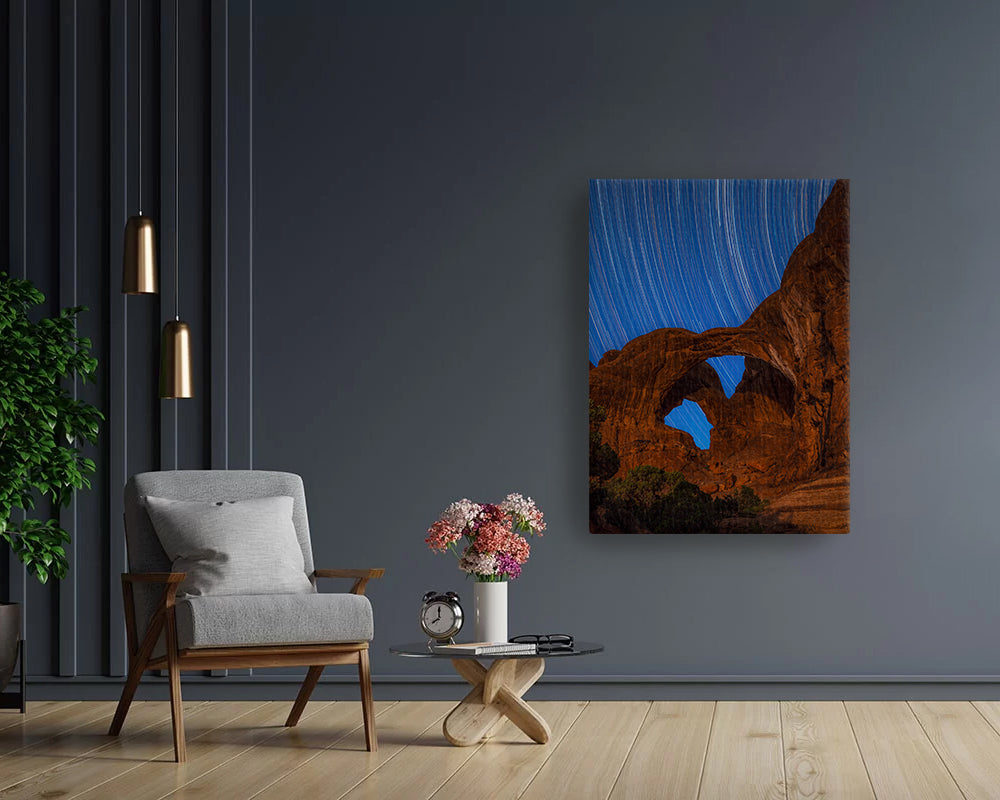 Double Arch Star Trails - Canvas Print