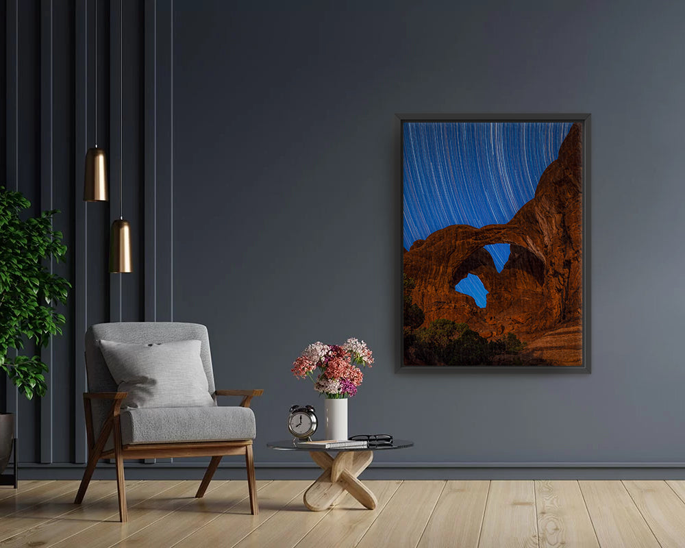 Double Arch Star Trails - Canvas Print