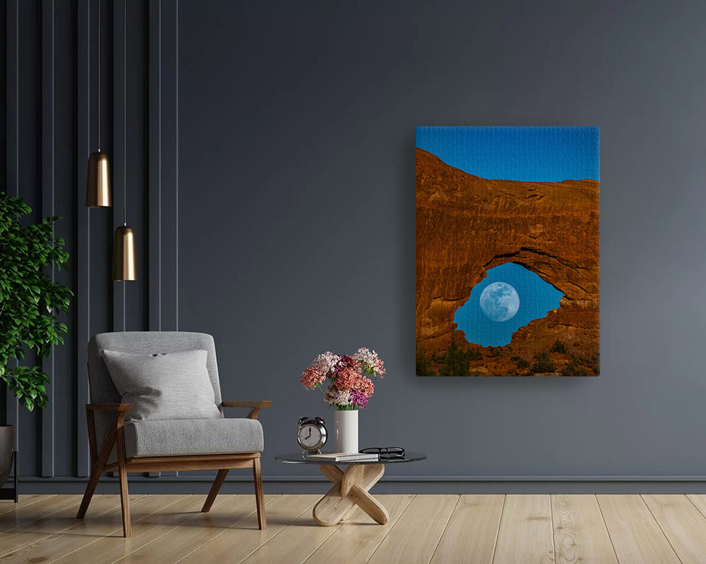 Arch and Moon - Canvas Print