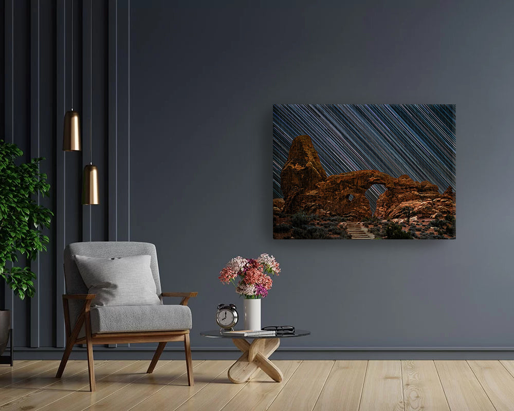 Turret Arch Star Trails - Canvas Print
