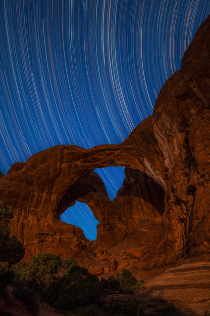 Double Arch Star Trails - Canvas Print