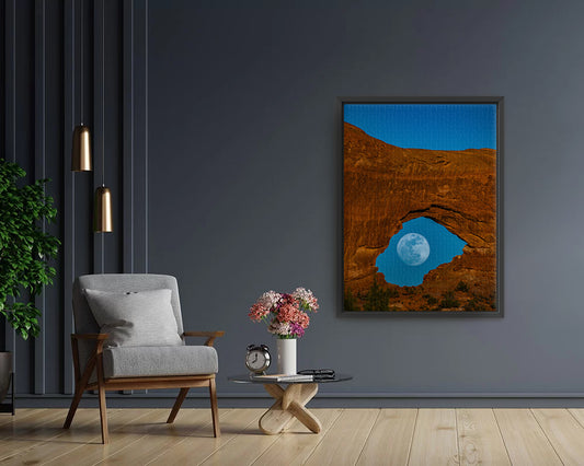 Arch and Moon - Canvas Print