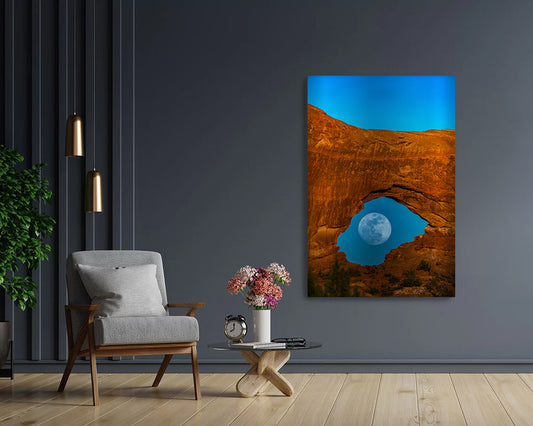 The Arch & Moon - Metal Print