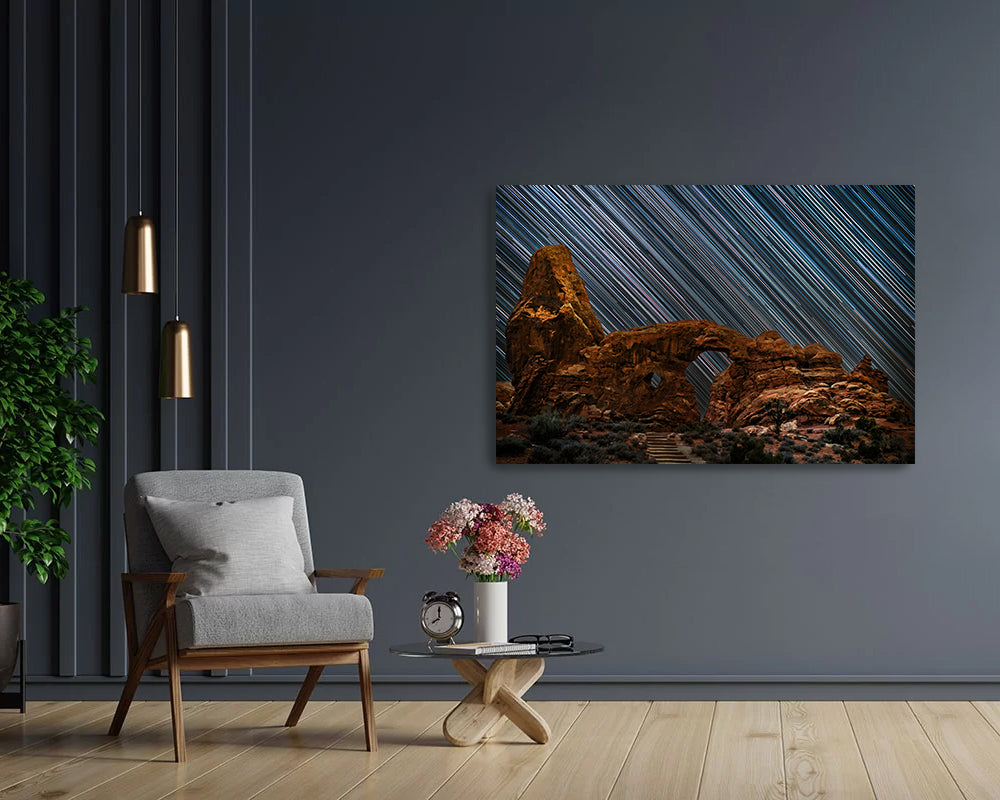 Turret Arch Star Trails - Metal Print