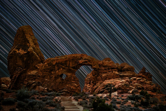 Turret Arch Star Trails - Canvas Print